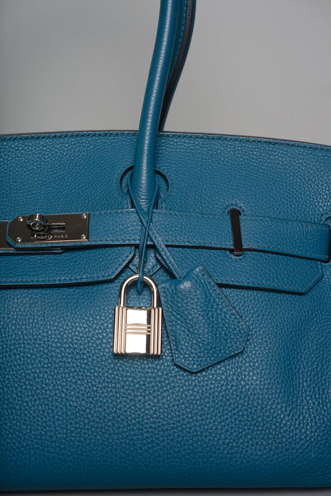 Hermes Birkin JPG Shoulder 42 in Blue de Galice Togo Phw