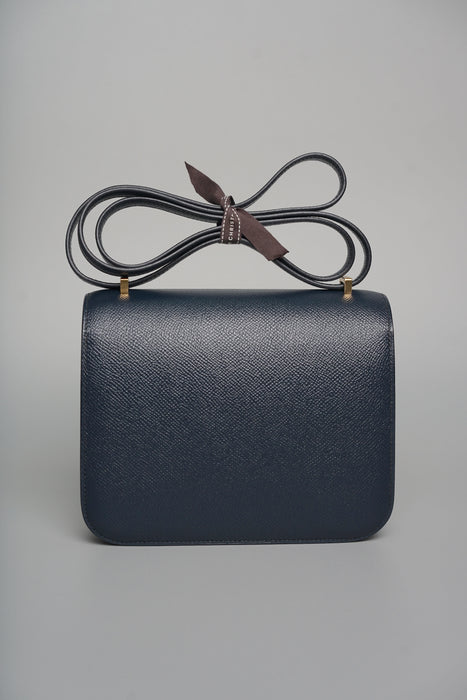 Hermes Constance 18 in Bleu Indigo Epsom Ghw