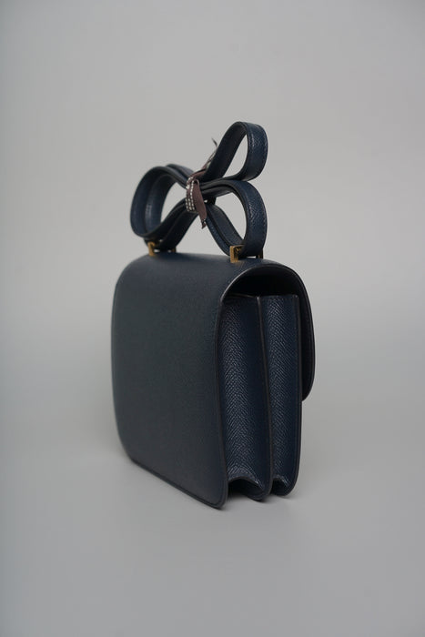 Hermes Constance 18 in Bleu Indigo Epsom Ghw