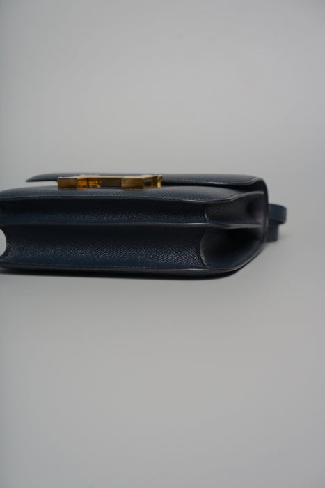 Hermes Constance 18 in Bleu Indigo Epsom Ghw