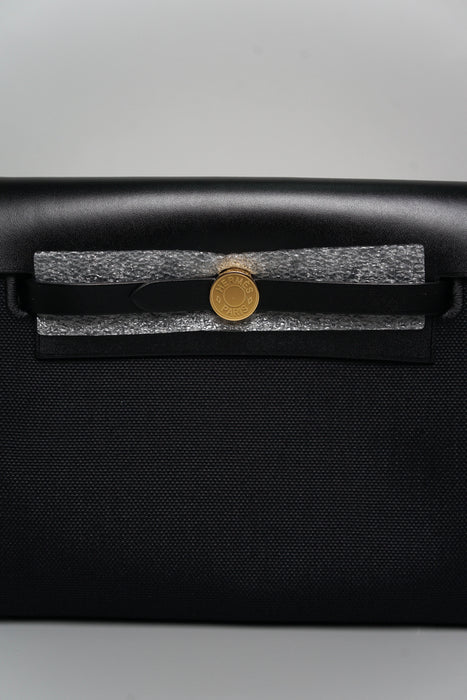 Hermes Mini Herbag in Noir Ghw (Brand New)