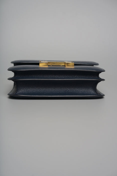 Hermes Constance 18 in Bleu Indigo Epsom Ghw