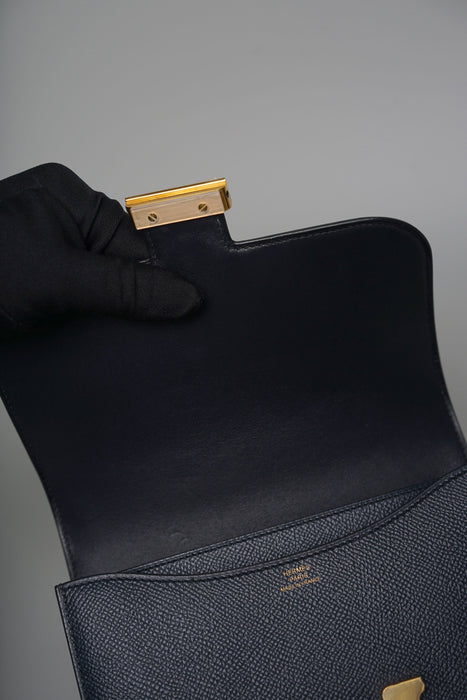 Hermes Constance 18 in Bleu Indigo Epsom Ghw