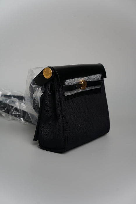 Hermes Mini Herbag in Noir Ghw (Brand New)