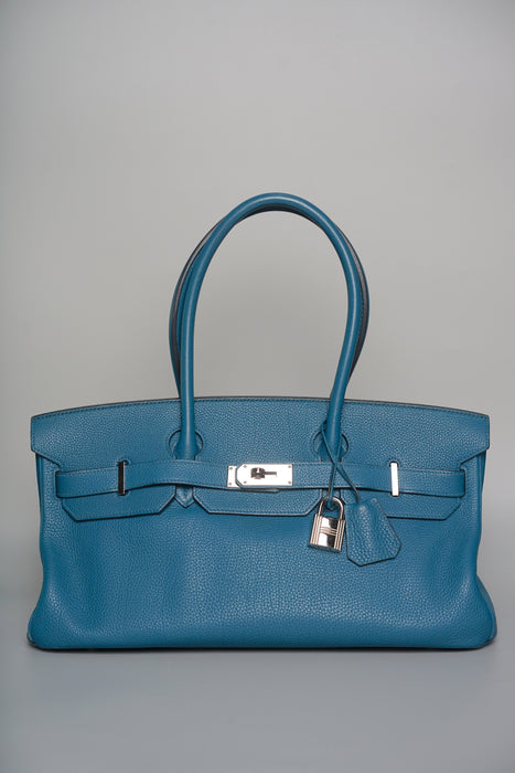 Hermes Birkin JPG Shoulder 42 in Blue de Galice Togo Phw