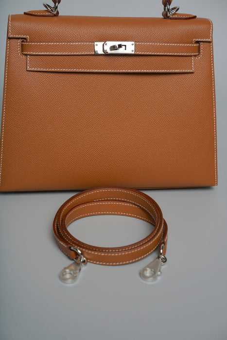 Hermes Kelly II 25 Sellier in Gold Phw (Brand New)