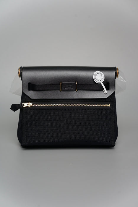 Hermes Mini Herbag in Noir Ghw (Brand New)