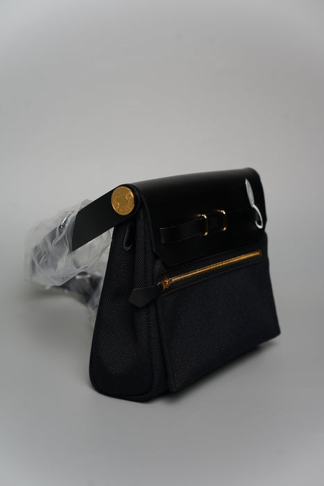 Hermes Mini Herbag in Noir Ghw (Brand New)