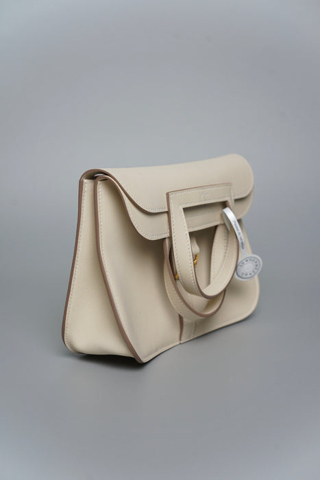 Hermes Mini Halzan in Craie Ghw (Brand New)