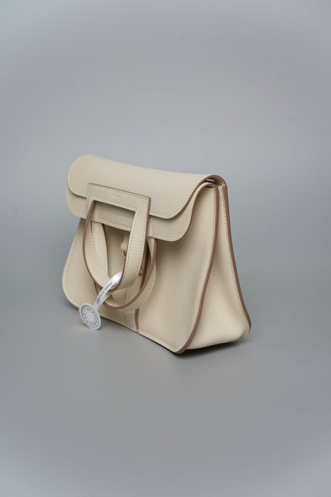 Hermes Mini Halzan in Craie Ghw (Brand New)