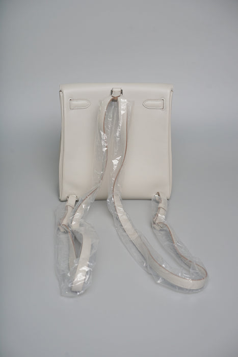 Hermes Kelly 22 Ado Backpack in Gris Perle Phw (Brand New)