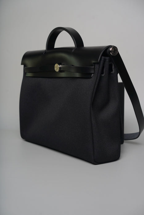 Hermes Herbag 39 in Noir Phw (Brand New)