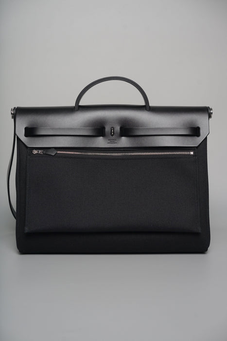 Hermes Herbag 39 in Noir Phw (Brand New)