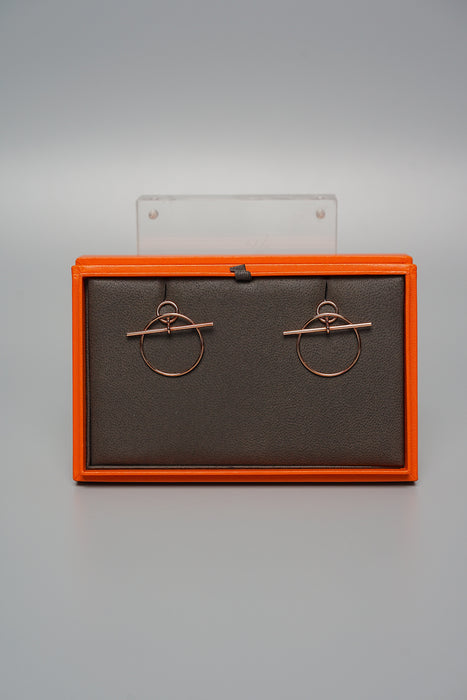 Hermes Echappee H Loop Earrings (Brand New)