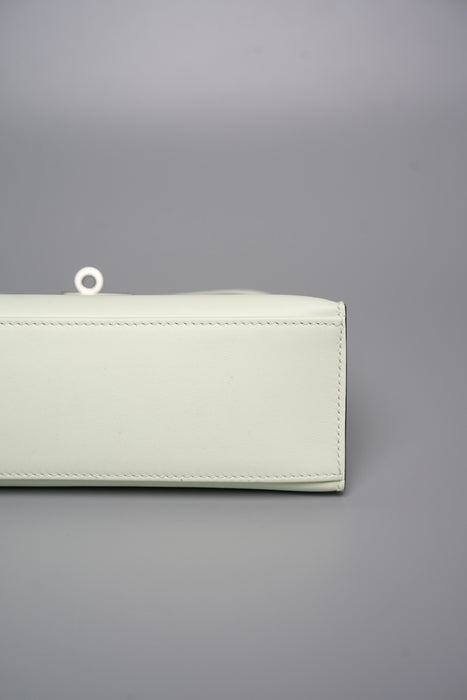 Hermes Kelly Pochette in Vert Fizz Swift Phw (Brand New)