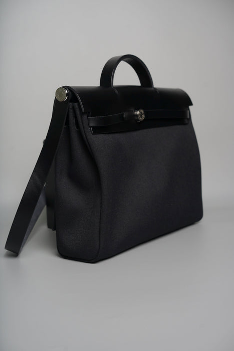 Hermes Herbag 39 in Noir Phw (Brand New)