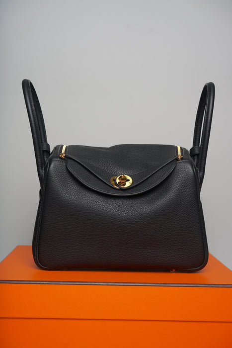 Hermes Lindy 26 in Black Ghw