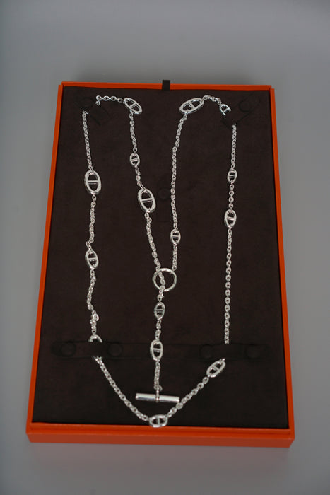 Hermes Farandole Necklace, 120cm in Silver (Brand New)