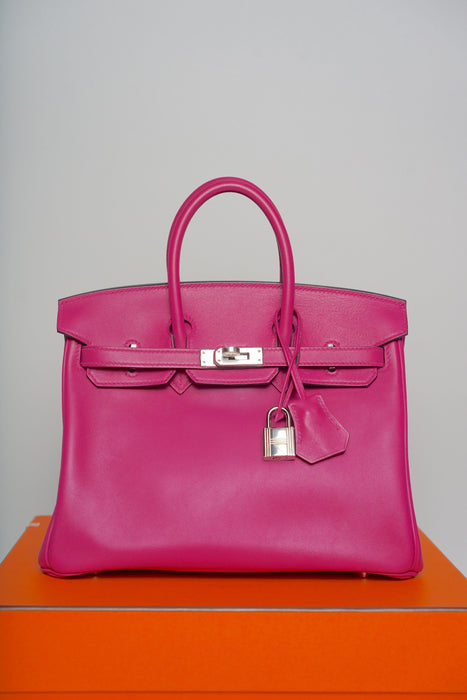 Hermes Birkin 25 in Rose Pourpre Swift Phw (Brand new)
