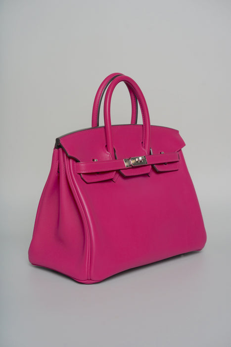 Hermes Birkin 25 in Rose Pourpre Swift Phw (Brand new)