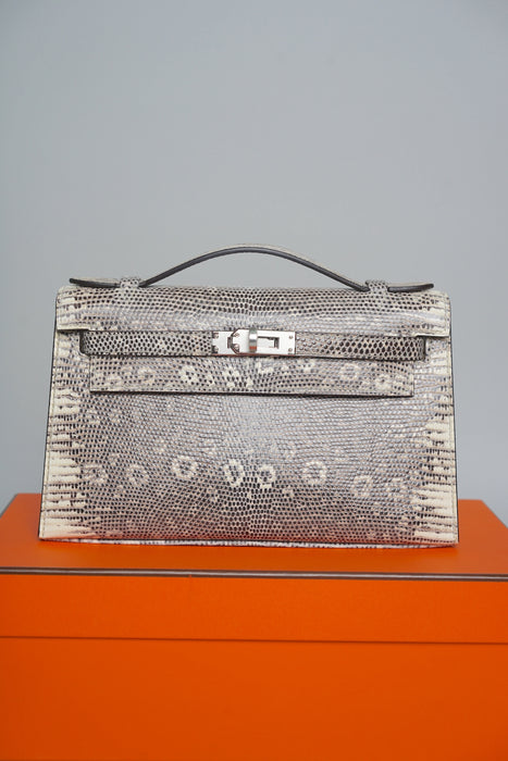 Hermes Kelly Pochette in Ombre Lizard Phw (Brand new)