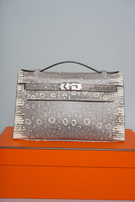 Hermes Kelly Pochette in Ombre Lizard Phw (Brand new)