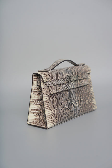 Hermes Kelly Pochette in Ombre Lizard Phw (Brand new)