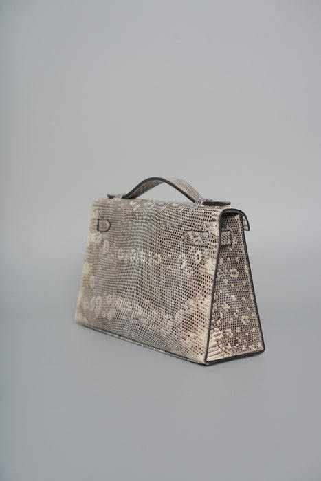Hermes Kelly Pochette in Ombre Lizard Phw (Brand new)