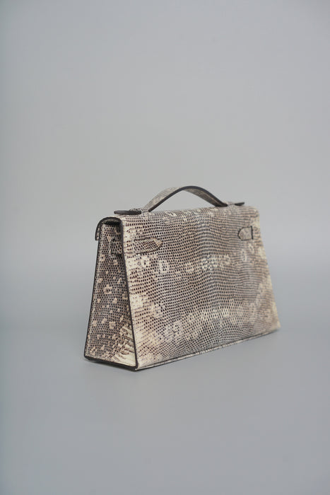 Hermes Kelly Pochette in Ombre Lizard Phw (Brand new)