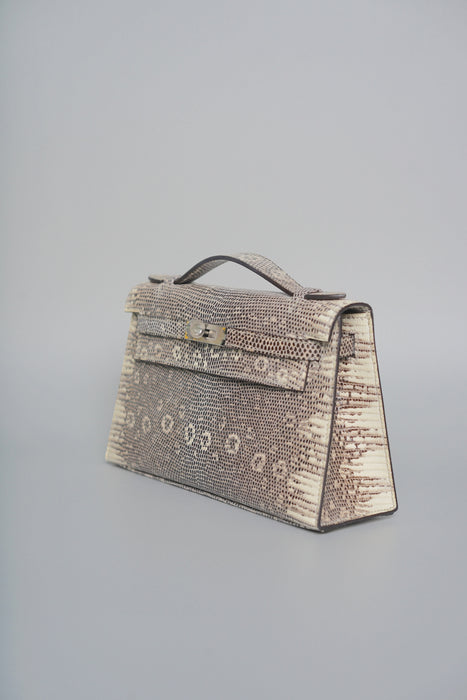 Hermes Kelly Pochette in Ombre Lizard Phw (Brand new)