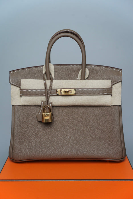 Hermes Birkin 25 in Etoupe Togo Ghw (Brand New)