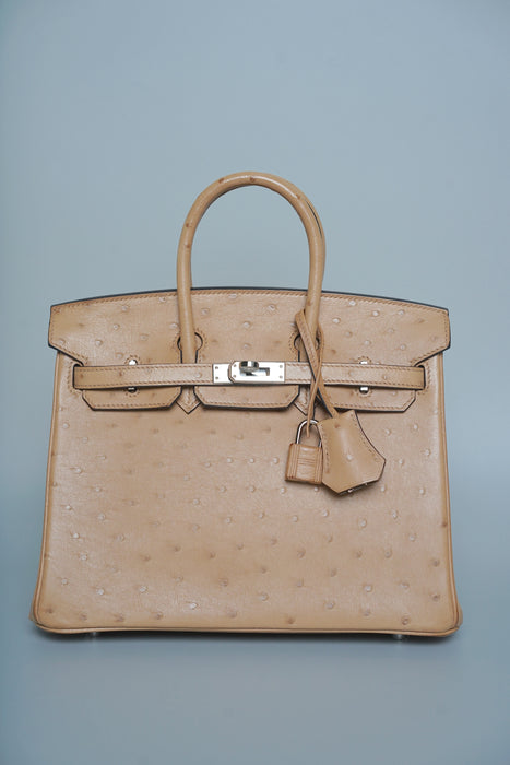 Hermes Birkin 25 in Chai Ostrich Phw