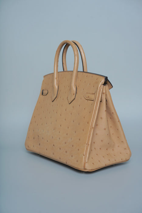 Hermes Birkin 25 in Chai Ostrich Phw
