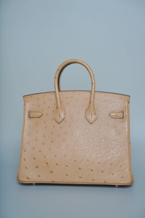 Hermes Birkin 25 in Chai Ostrich Phw