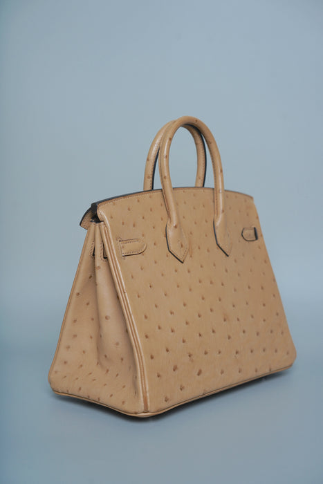 Hermes Birkin 25 in Chai Ostrich Phw