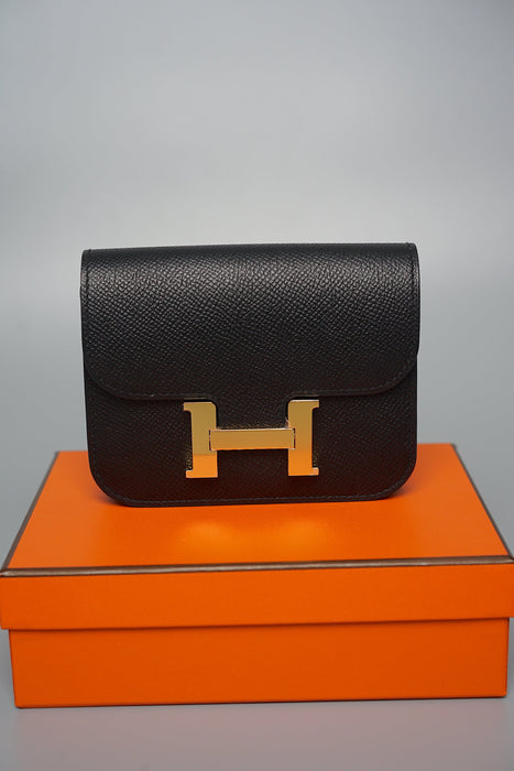 Hermes Constance Slim in Black Ghw (Brand New)