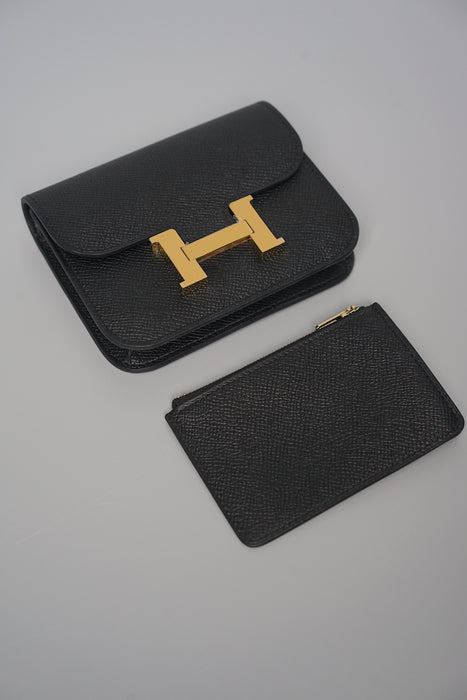 Hermes Constance Slim in Black Ghw (Brand New)