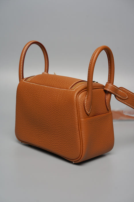 Hermes Mini Lindy in Gold Ghw (Brand New)