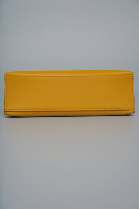 Hermes Kelly Pochette in Jaune Ambre Swift Ghw