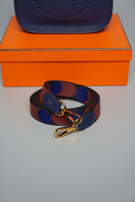 Hermes Mini Evelyne in Blue Sapphire Maurice Ghw