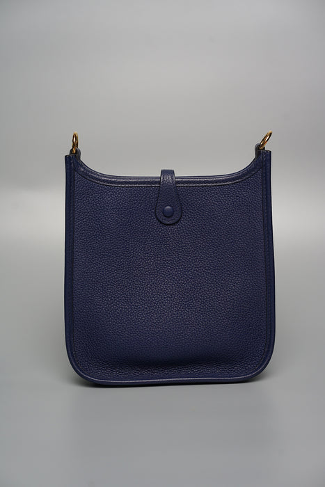 Hermes Mini Evelyne in Blue Sapphire Maurice Ghw