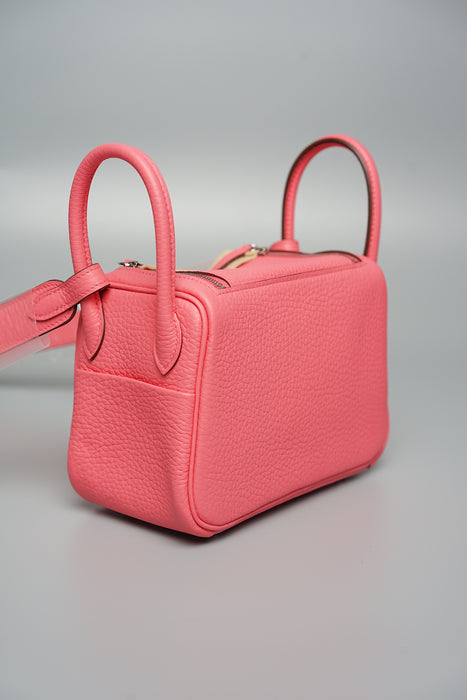 Hermes Mini Lindy II in Rose Azalee Phw (Brand New)