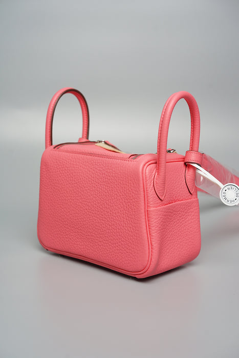 Hermes Mini Lindy II in Rose Azalee Phw (Brand New)