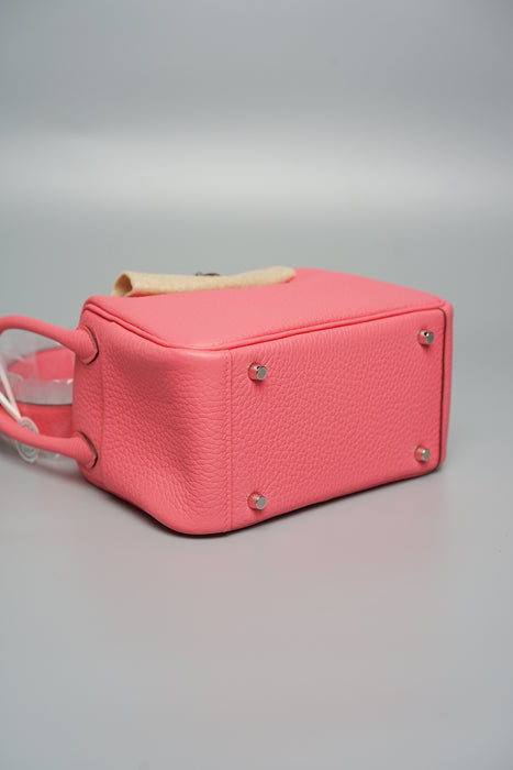 Hermes Mini Lindy II in Rose Azalee Phw (Brand New)