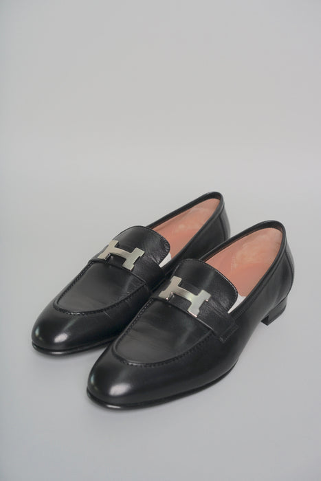 Hermes Paris Loafers in Black Size 40 (Brand New)