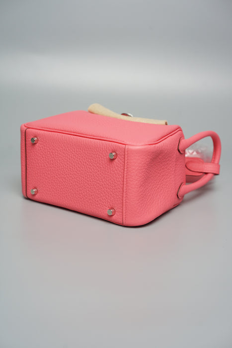 Hermes Mini Lindy II in Rose Azalee Phw (Brand New)