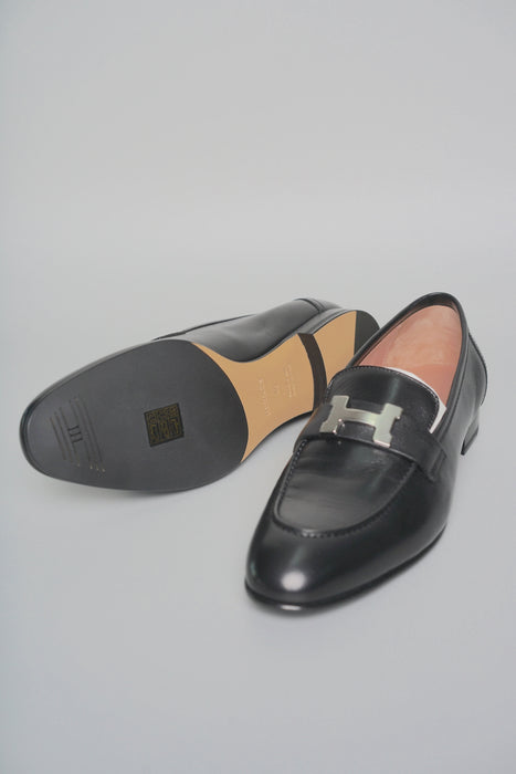 Hermes Paris Loafers in Black Size 40 (Brand New)