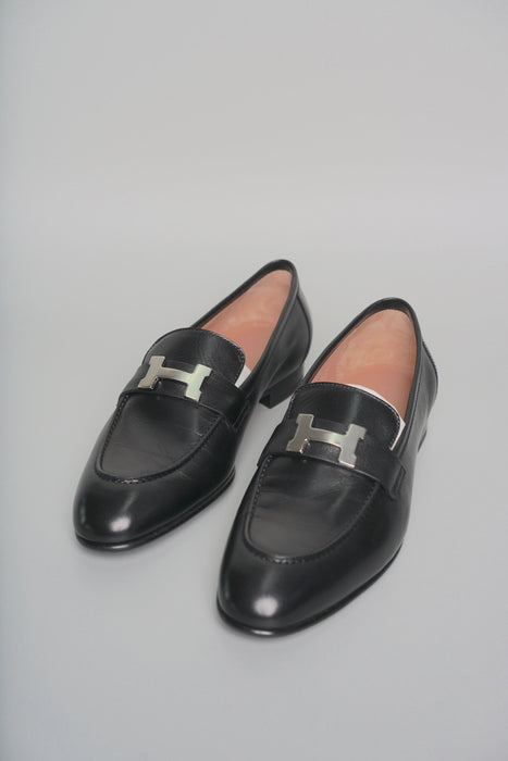 Hermes Paris Loafers in Black Size 40 (Brand New)