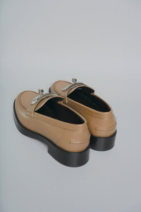 Hermes Paris Loafers in Etoupe Size 38.5 (Brand new)