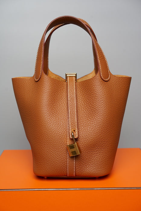 Hermes Picotin 18 in Gold Ghw (Brand New)